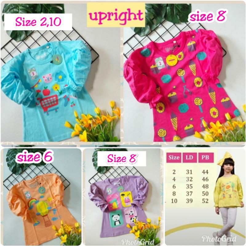 kaos anak cewek Upright // kaos anak longsleeve upright // kaos anak cewek lucu