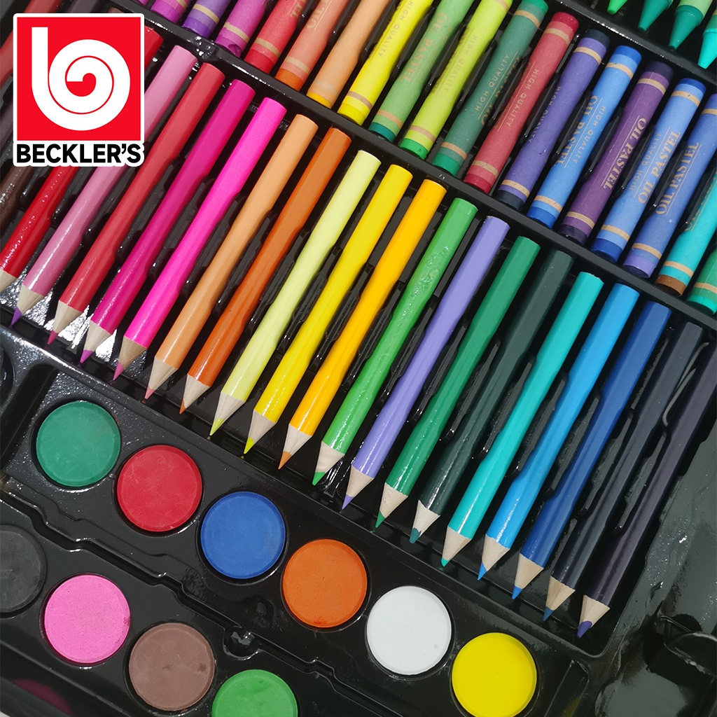 Beckler's Crayon Set 150 PCS Pensil Warna dan Alat Menggambar Berwarna Colouring