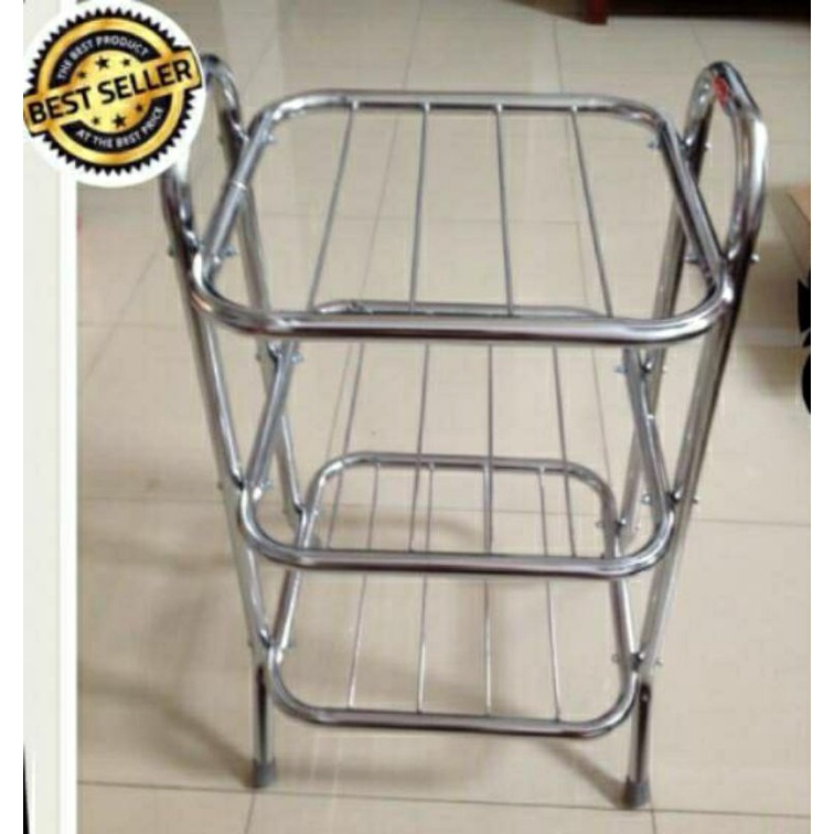 RAK  , KAKI  ,  STAINLESS 2  &amp; 3 SUSUN DISPENSER SERBAGUNA / RAK MEJA MAGICOM GUCI GALON