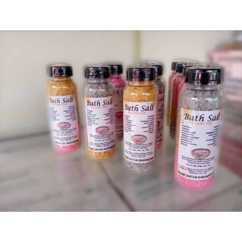 (300gr) Promo Buy 10 Get 1 Free Bath Salt Garam Spa Kemasan Botol 250ml