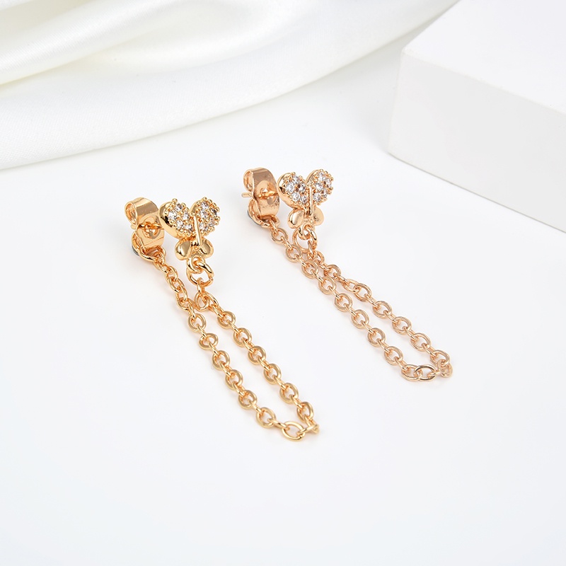 anting titanium wanita emas muda anti karat dewasa tusuk korea asli panjang dan luntur korea style selamanya dewasa 106e