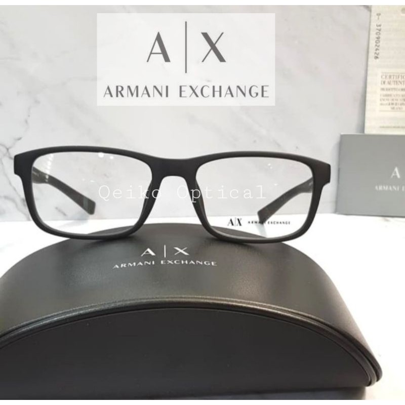 Kacamata Frame Pria Original Armani Exchange AX3021F-8078 Casual Elegan -Matte Black