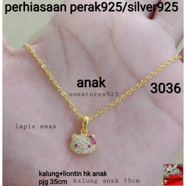 Kalung Hello Kitty Anak Perak Asli 925