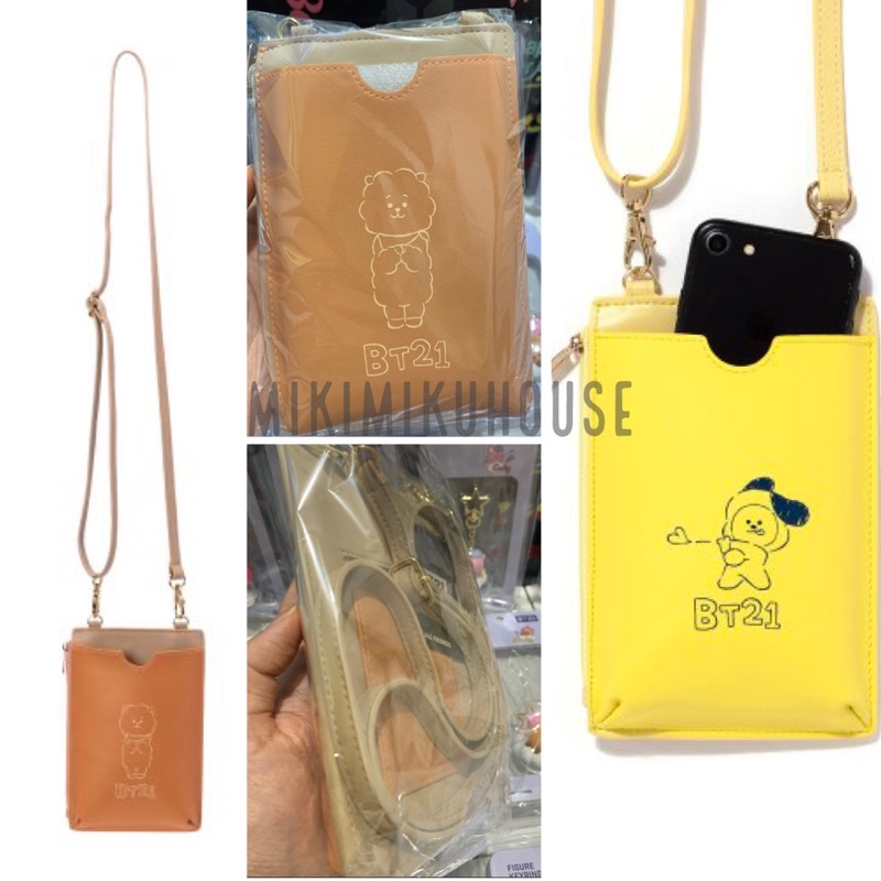 BT21 SMARTPHONE BAG TAS BT21 CROSS BAG SLING BAG POCKET WALLET DOMPET BT21 JEPANG MERCHANDISE ORI