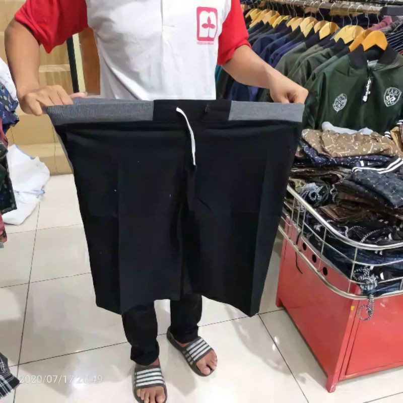 Celana Chino Pendek Pria Jumbo Big Size 27 - 54 Chino Pinggang Karet Original Distro Premium