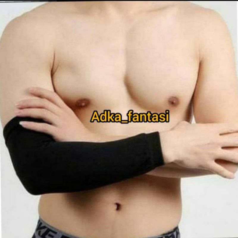 manset hitam lengan panjang pria dan wanita/handscok pria&wnta