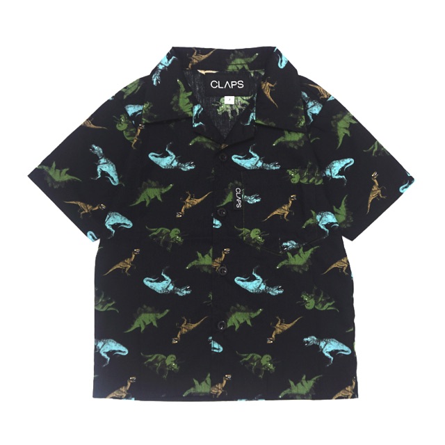 CLAPS - Dino Loose Fit Print Shirt (Kemeja Anak)