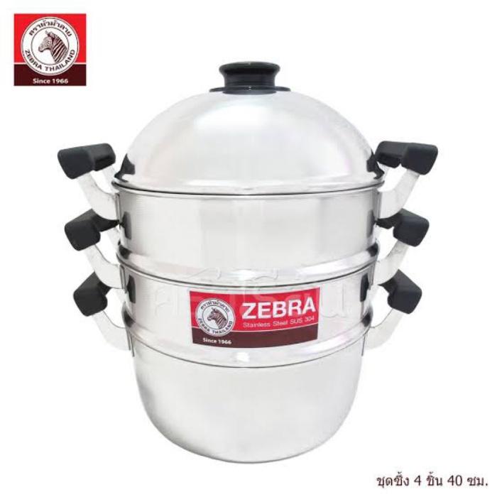 Panci Zebra Steamer Set 40 Cm / Panci Kukus Stainless Zebra 164440