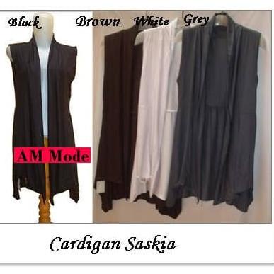 Rompi Cardigan Wanita Saskia, Kardigan Tanpa Lengan, Outer Muslimah _Termurah