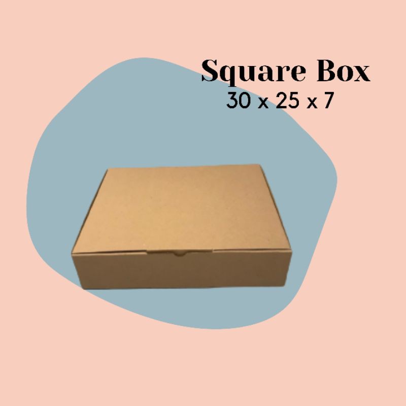 

SQUARE BOX 30x25x7 // KARDUS DIE CUT BOX PACKAGING COKLAT