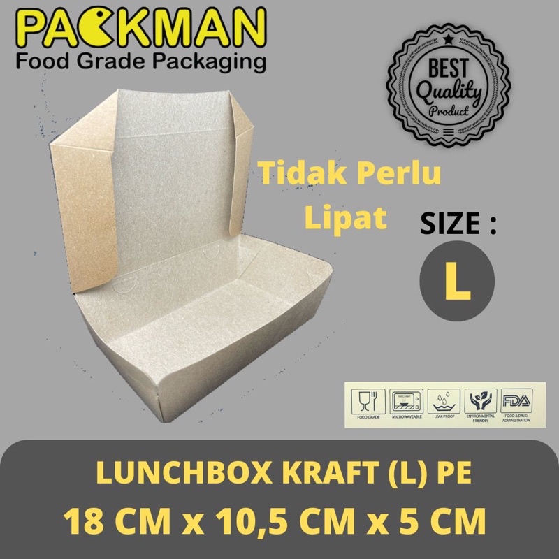 

PAPER LUNCHBOX L FORMING KRAFT / LUNCHBOX LARGE FULL LAMINASI