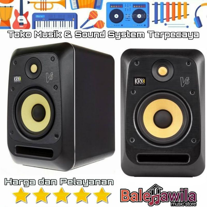 Speaker Monitor KRK V6S4 V6 S4 Profesional Speaker Monitor 1set