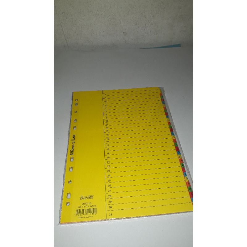 

Divider / pembatas file uk A4 Bantex 6052-00 / 1-31 index