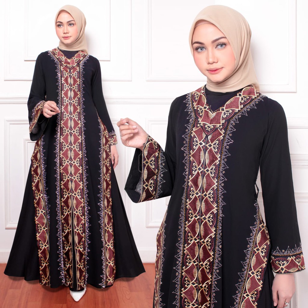 Abaya Turkey bordir warna kode nikita