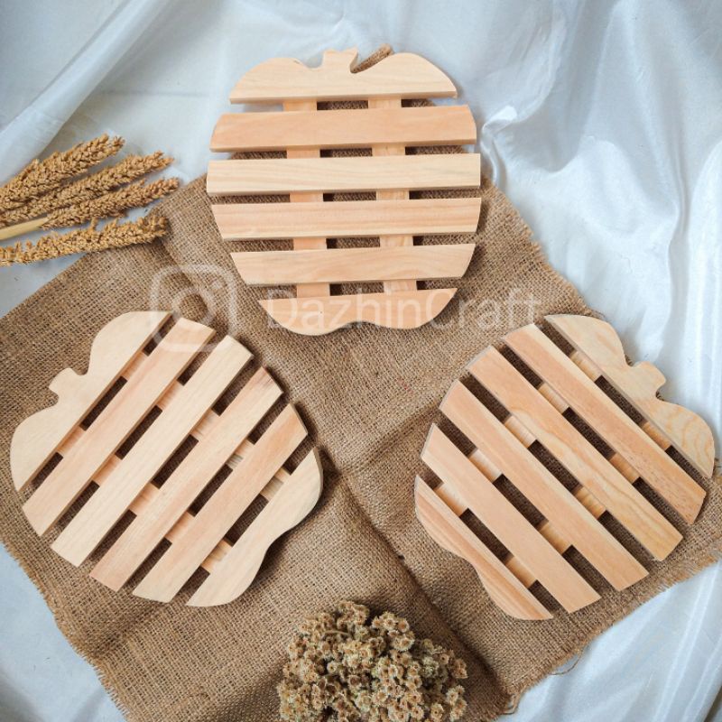 Tatakan Kayu / Alas Anti Panas / Tatakan Piring / Tatakan Serbaguna