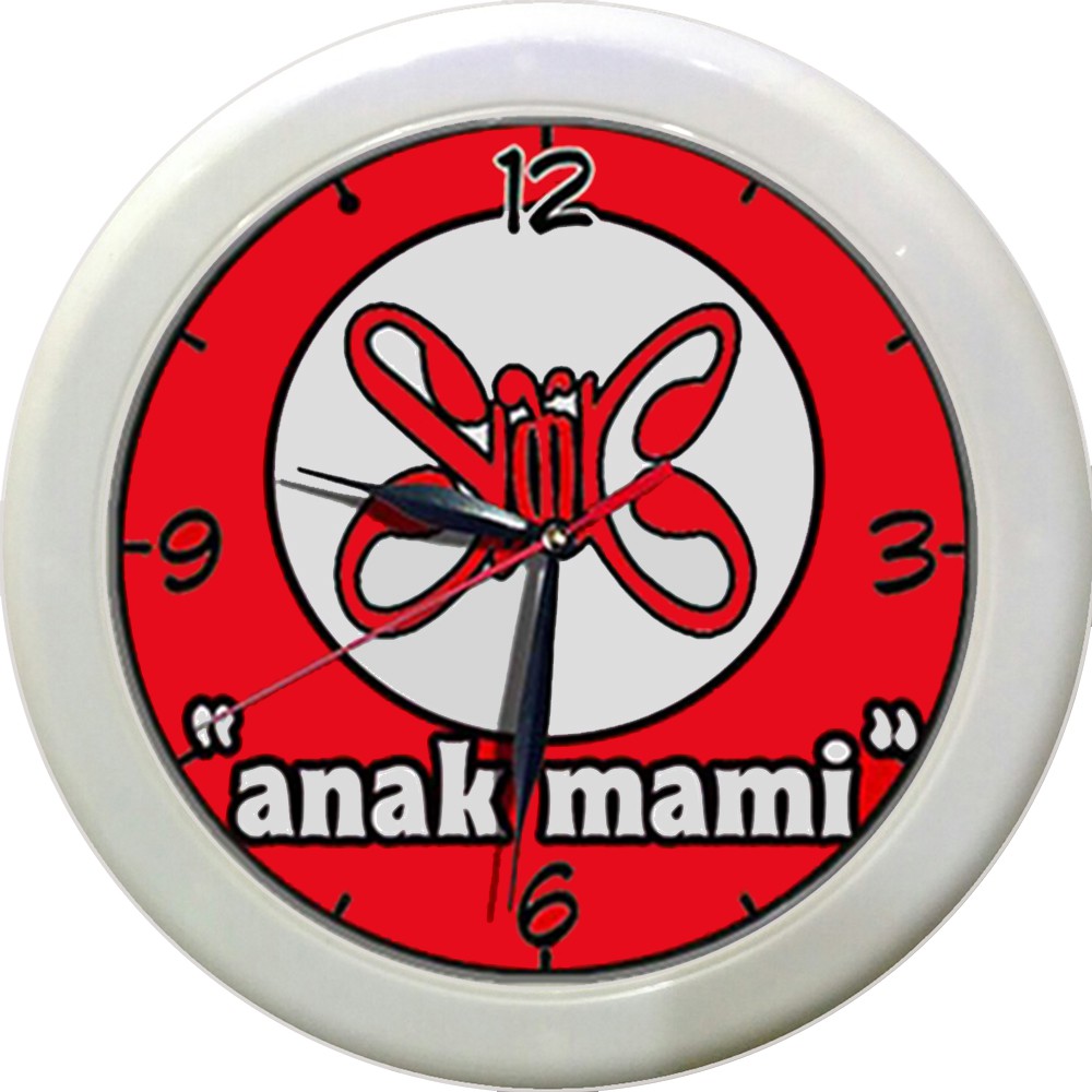 JAM DINDING SLANK 5 ANAK MAMI   (DIAMETER 30CM)