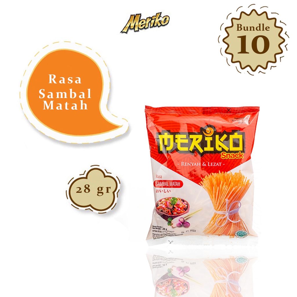 

Meriko Snack Rasa Sambal Matah Bundling 2 Cemilan Renyah dan Lezat