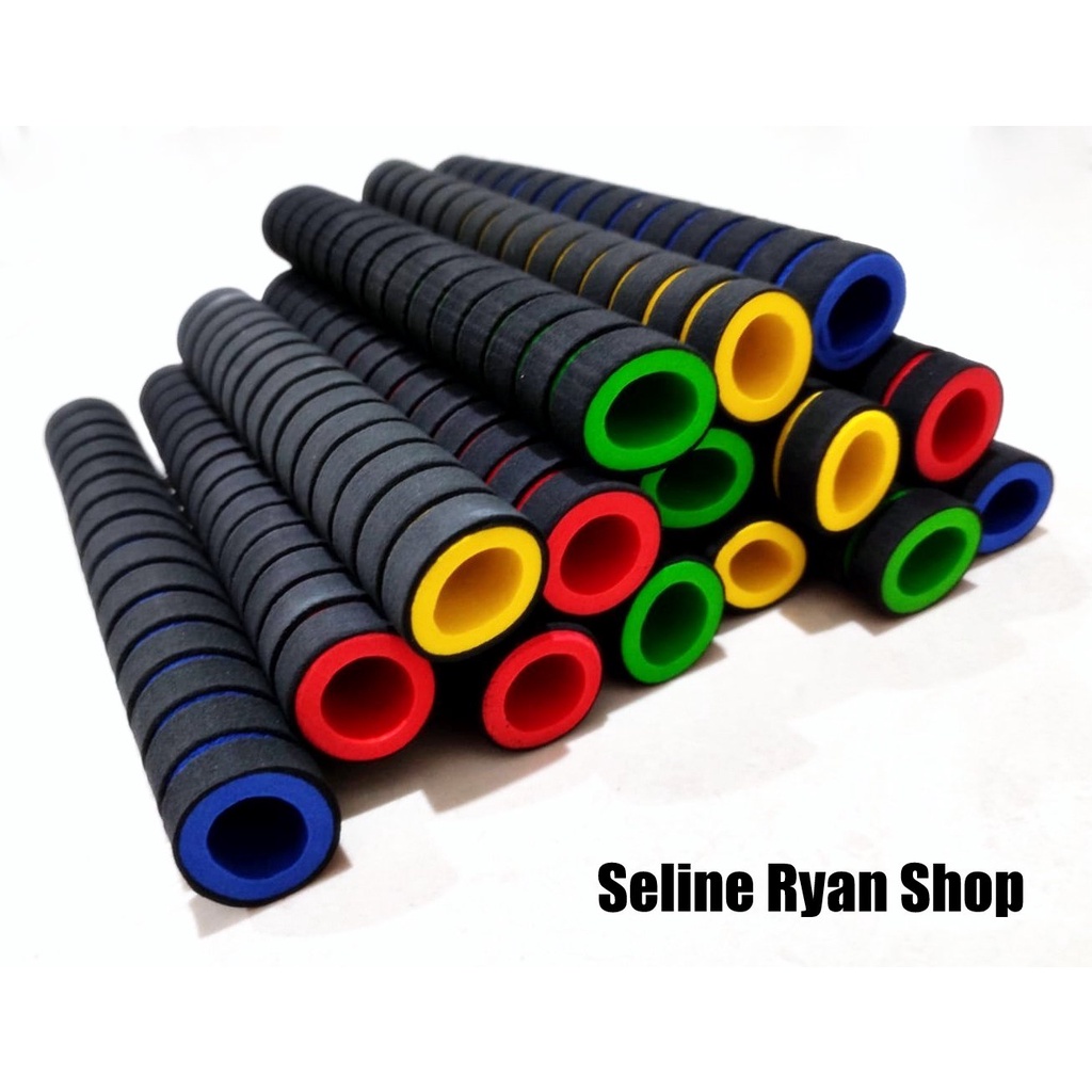 Busa Stang Hand Grip Sepeda Onthel Motif Hitam Garis Warna