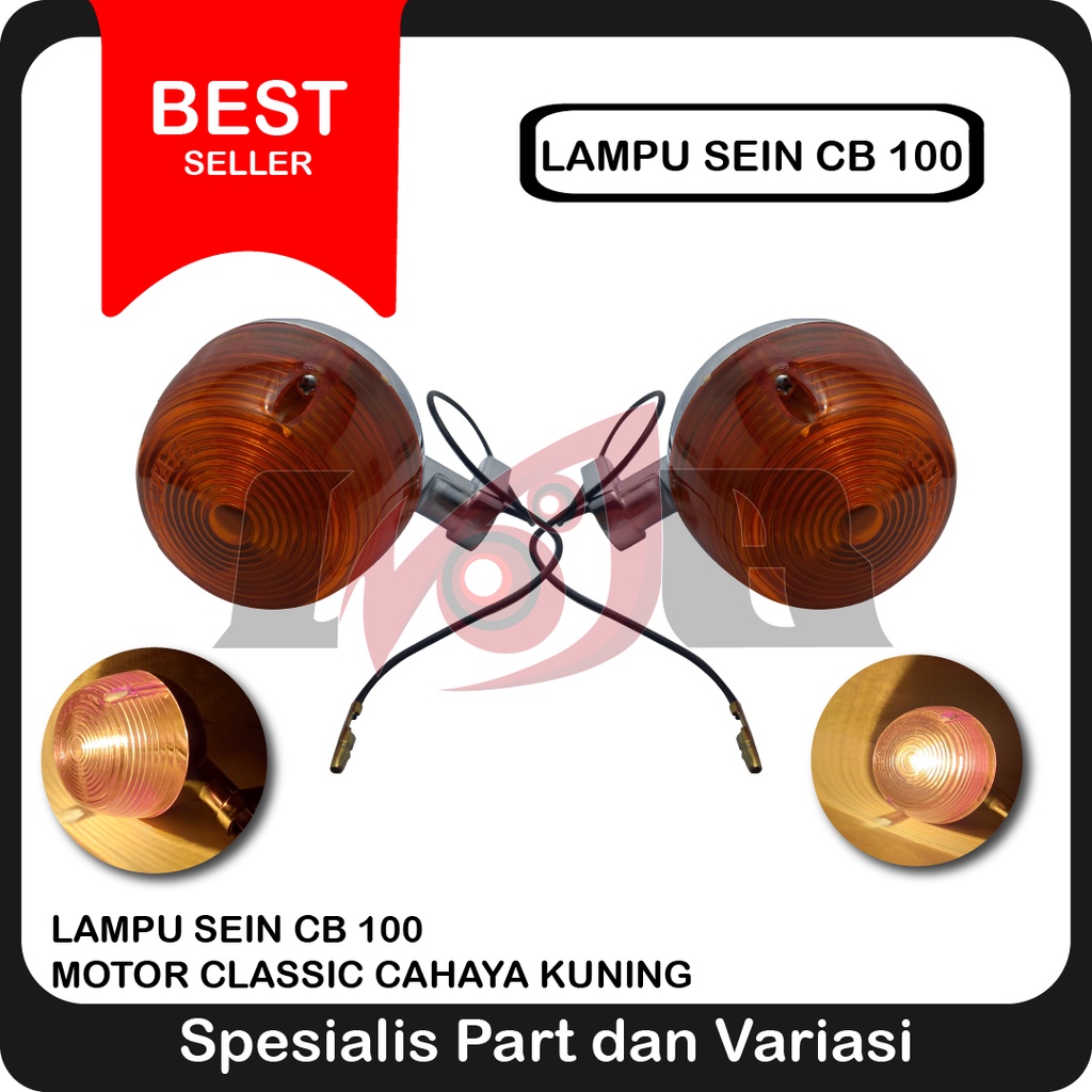 Lampu Sen CB100 Sein CB-100 Sign Clasic Casing Besi Crome Black Motor Klasik