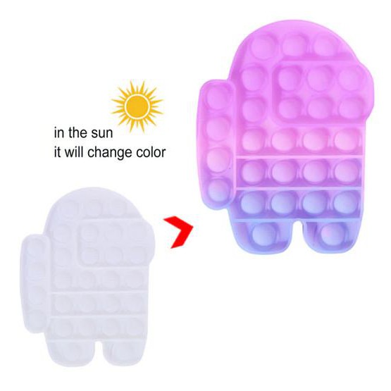 New Change Color / Berubah Warna Among Us Series Tiktok Toy Pop It - Bw Among Us Non Cod