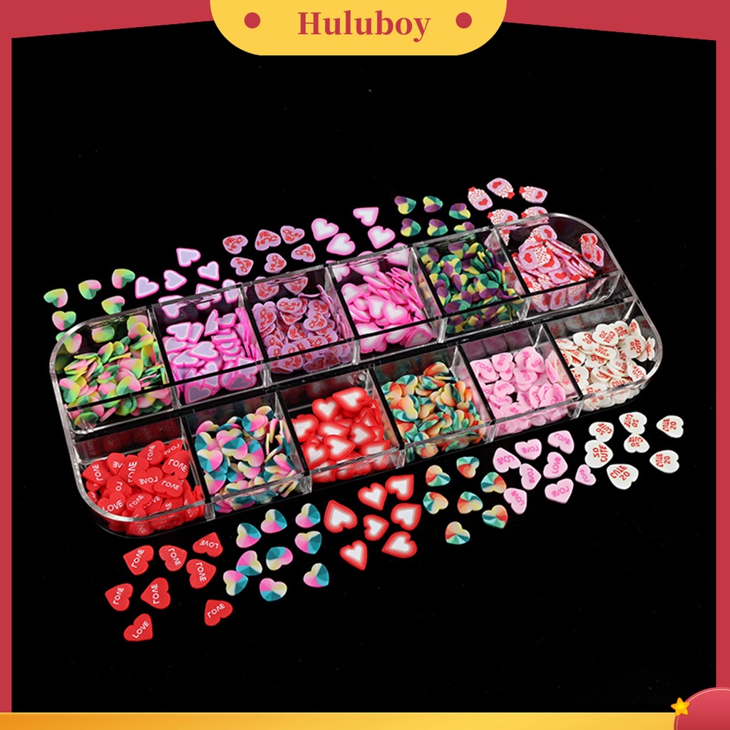 Huluboy Huluboy♡ Stiker Kuku 12 Grid Untuk Nail Art