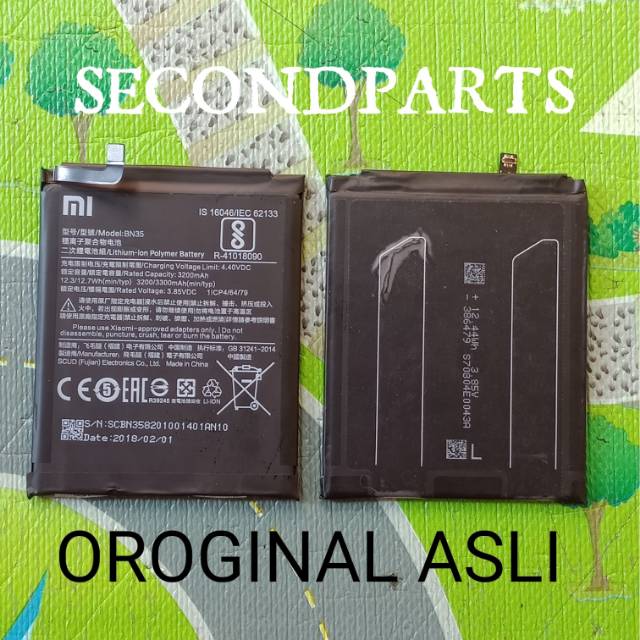 [ORIGINAL ASLI] BATERAI BATRE BATTERY BATREI XIAOMI REDMI 5 BN35 ORIGINAL COPOTAN