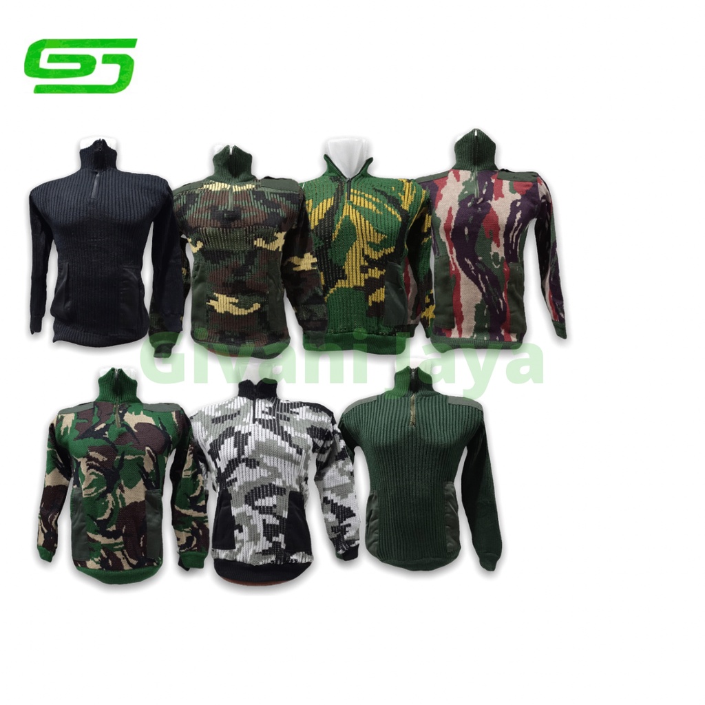 Sweater Rajut Pria Polos&loreng