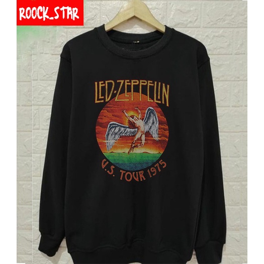 LED ZEPPELIN CREWNECK PRIA WANITA VINTAGE BAND MUSIC