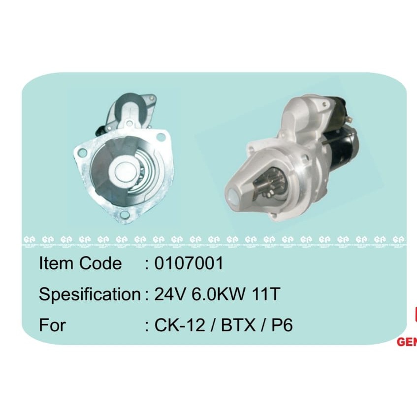 Dinamo Starter Nissan BTX CK12 P6