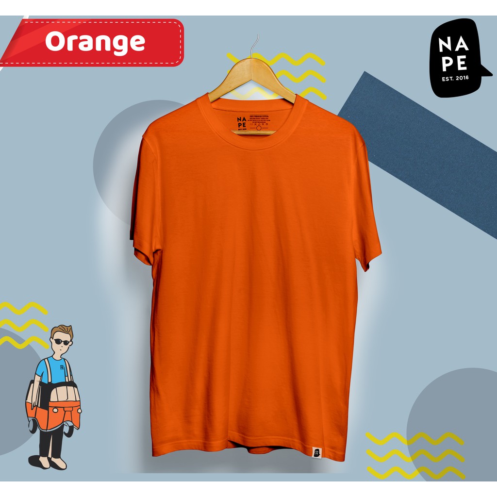  Kaos  Polos  Nape Orange Shopee  Indonesia