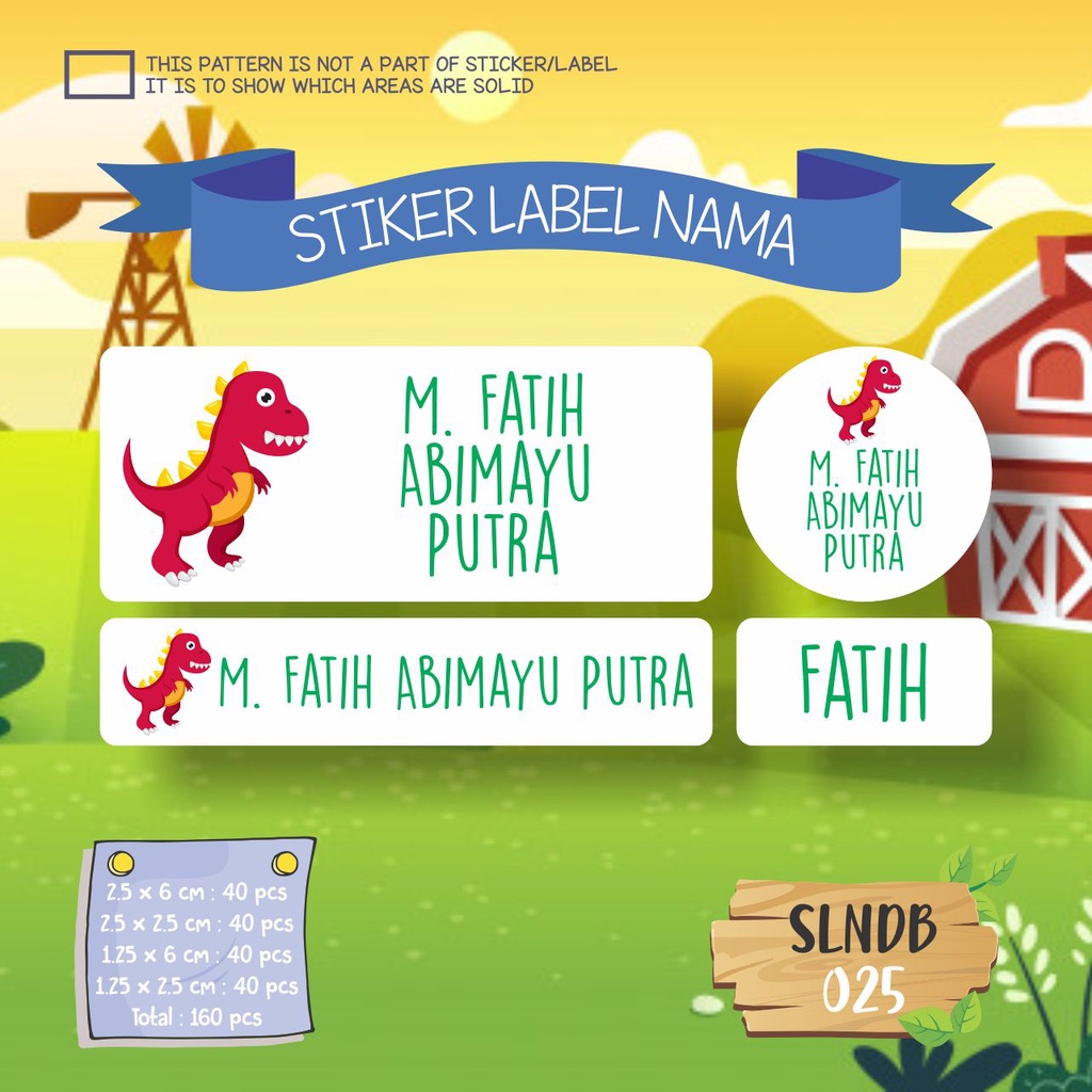 

stiker label nama anak waterproof ballerina kartun lucu owl SLNDB 025