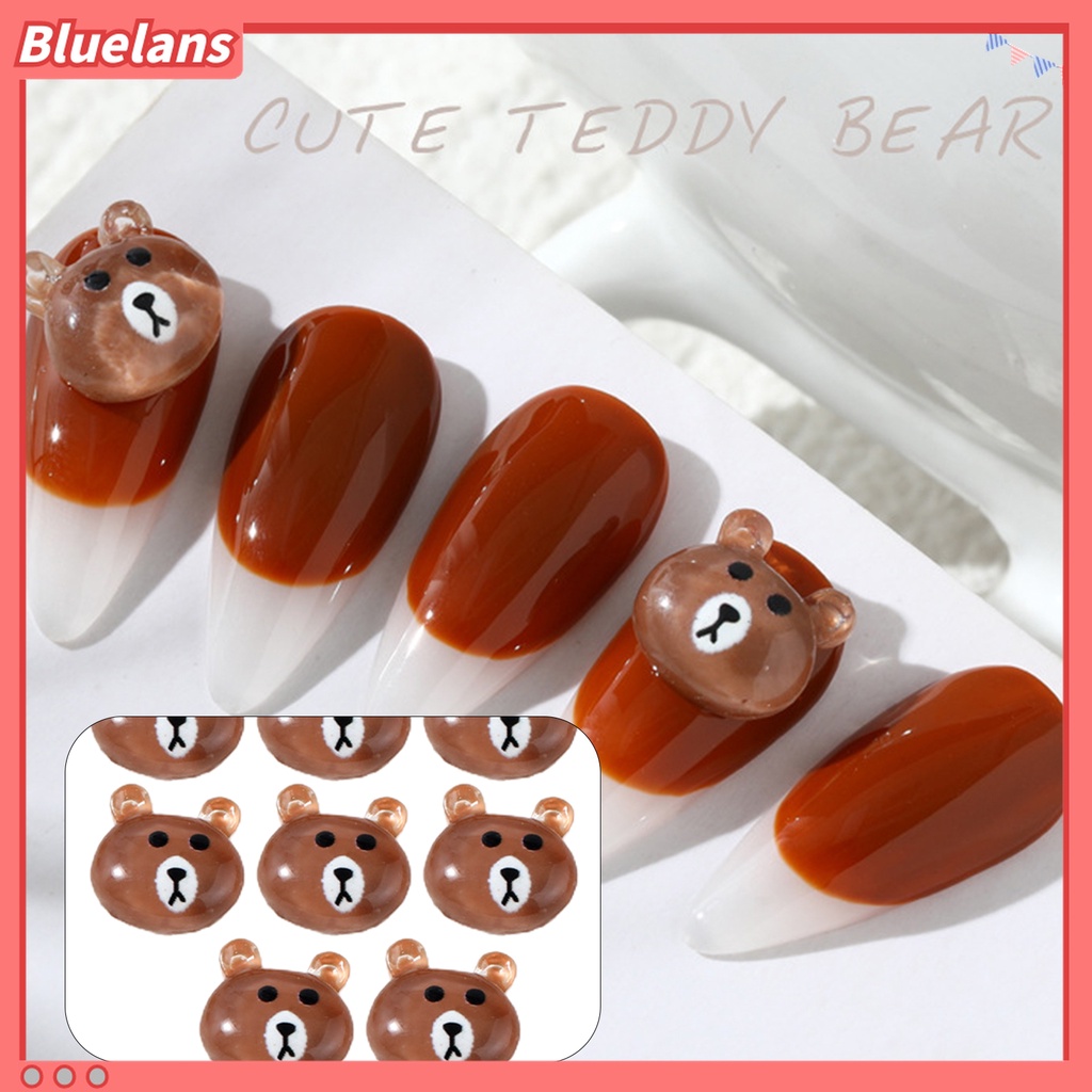 (In Stock) Kacamata Hitam Lensa Warna Warni ♡8pcs / Kantong Aksesoris Dekorasi Nail Art Universal Bahan Resin