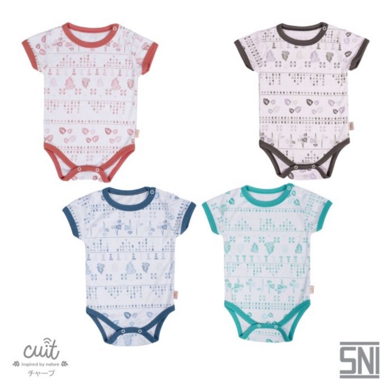 Cuit Bodysuit Lengan Pendek Bayi Monie Series/Jumper Bayi