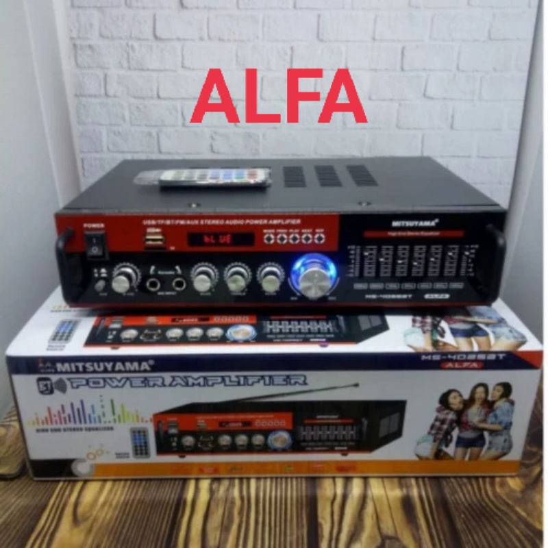 Powerr Amplifier Bluetooth ALFA Karaoke EQ MITSUYAMA MS-4025BT ALFA