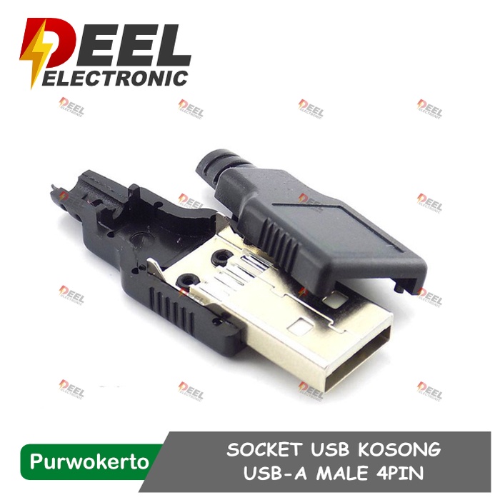 SOCKET USB KOSONG USB A MALE 4 PIN PLUG CONNECTOR SOCKET USB 2.0