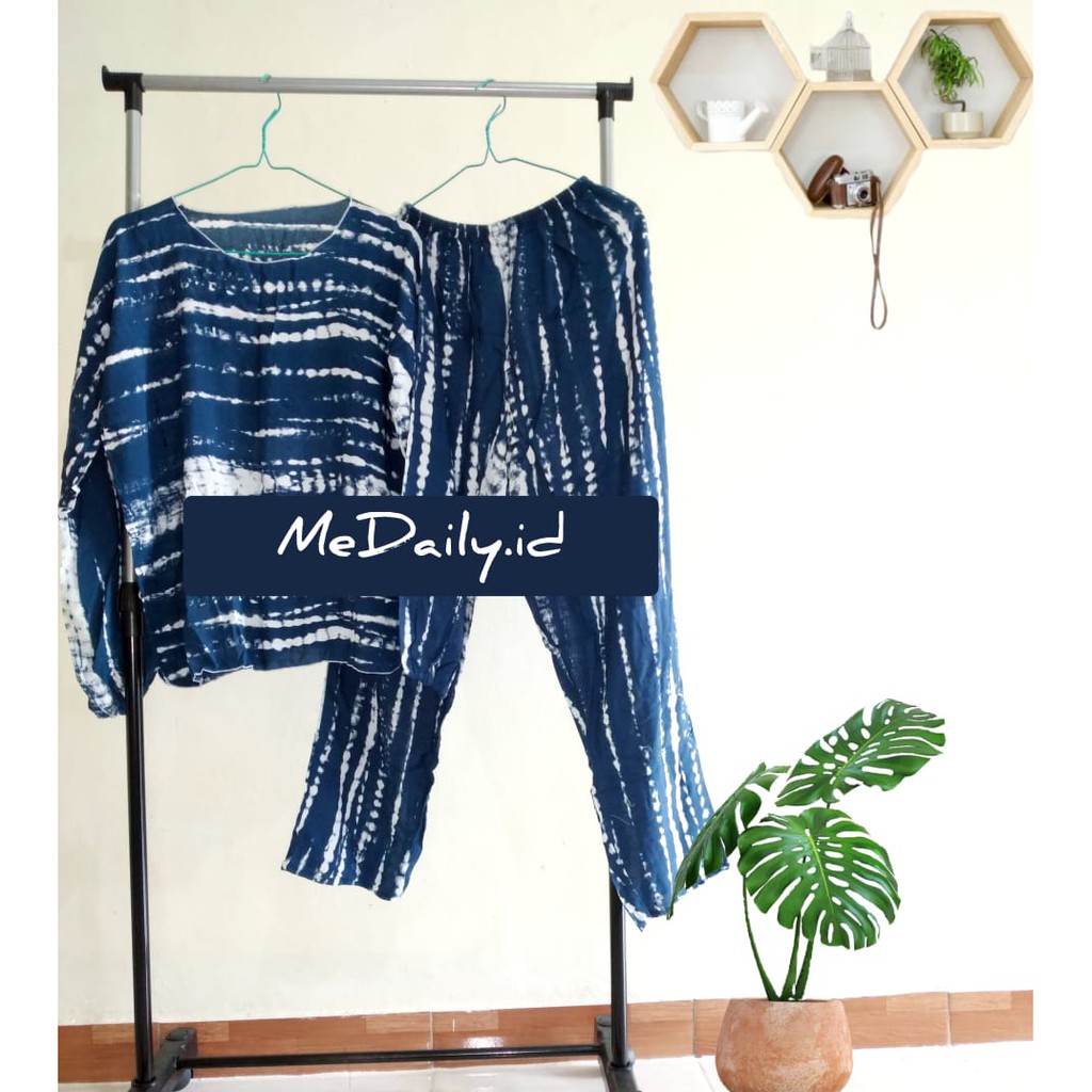 setelan lengan panjang tiedye/Pajamas/piyama/oneset/babydoll/setelan rayon