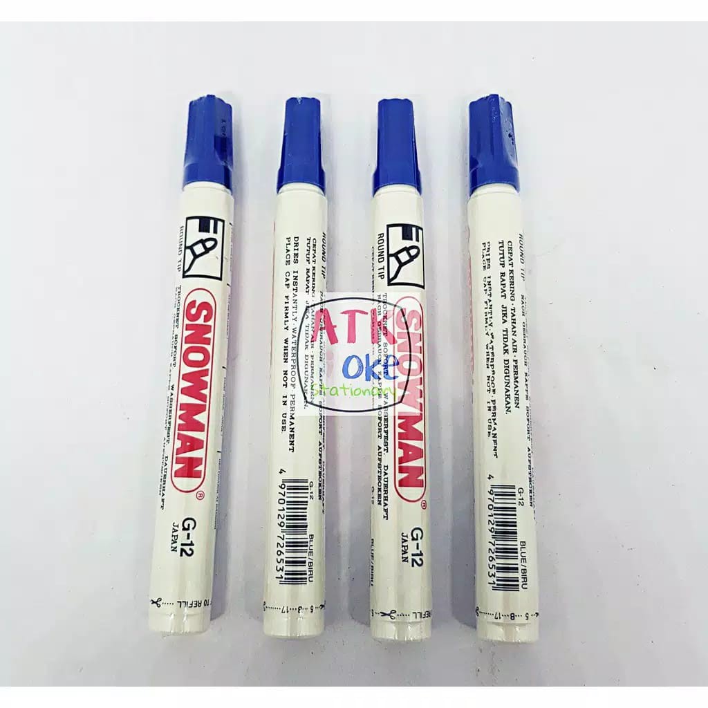 

Snowman Spidol Permanent Warna Biru G-12 (Tidak Bisa Dihapus) 1Pcs