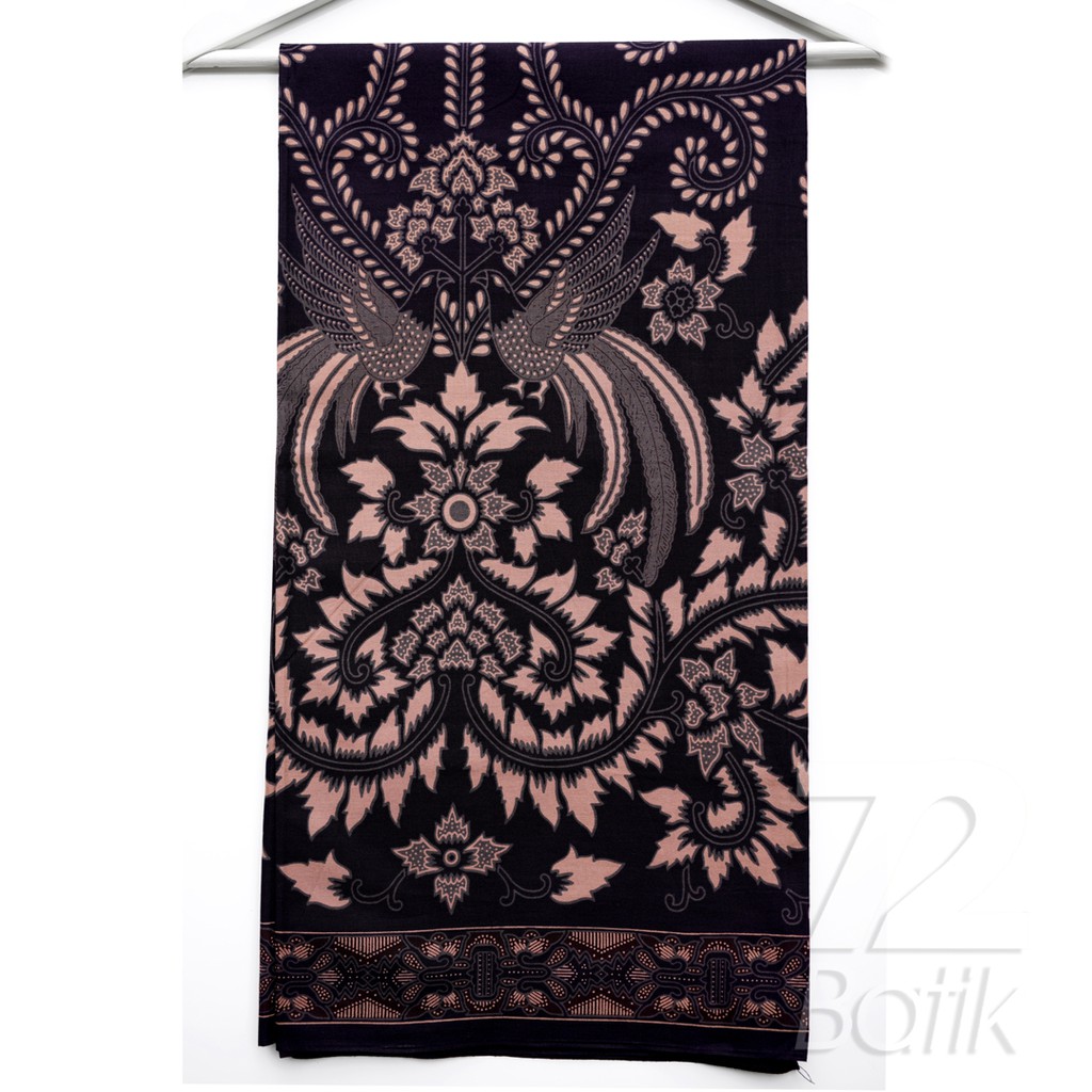 KAIN BATIK PREMIUM Bahan Katun Motif Burung Cokrominoto Warna Hitam Item Black 724119 Cap 72 Jarik Jarit Samping Kebat Panjang Batik Katun Modern Premium Bahan Seragam Batik Pernikahan Kantor Keluarga Murah Kamen Jadi Batik Bali Lembaran