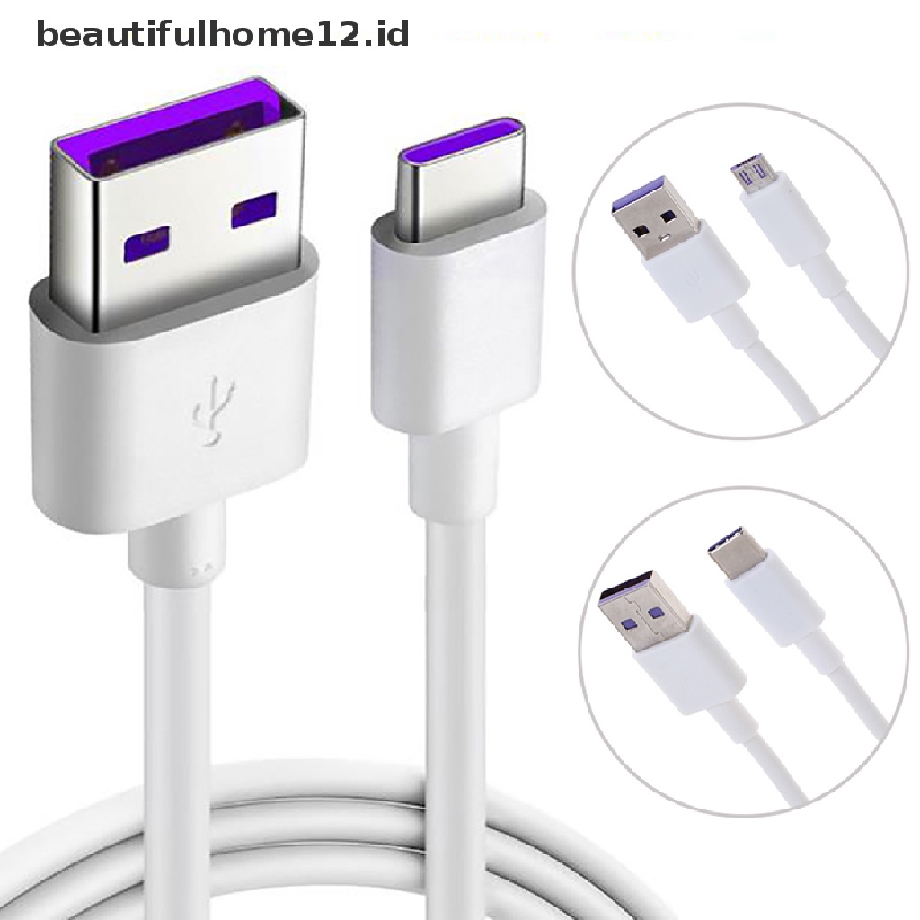 (Beautifulhome12.Id) Kabel Data / Charger Micro Usb / Tipe-C 5a Fast Charging Untuk Android