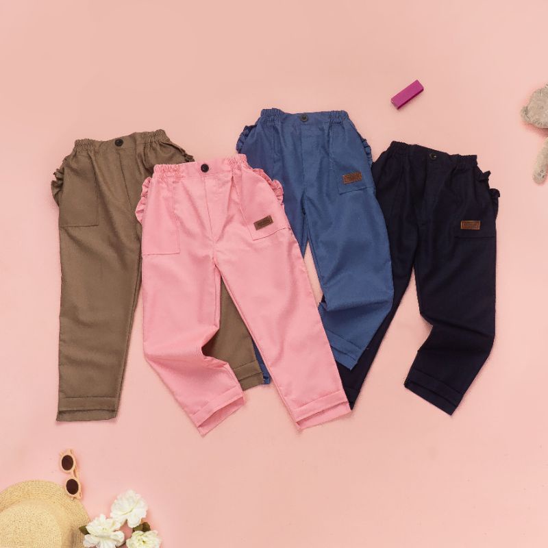 NEW ZARRA PANTS KRIWIL Celana Panjang Anak Perempuan Stik Balik 5-12 tahun GMW GOMAWO