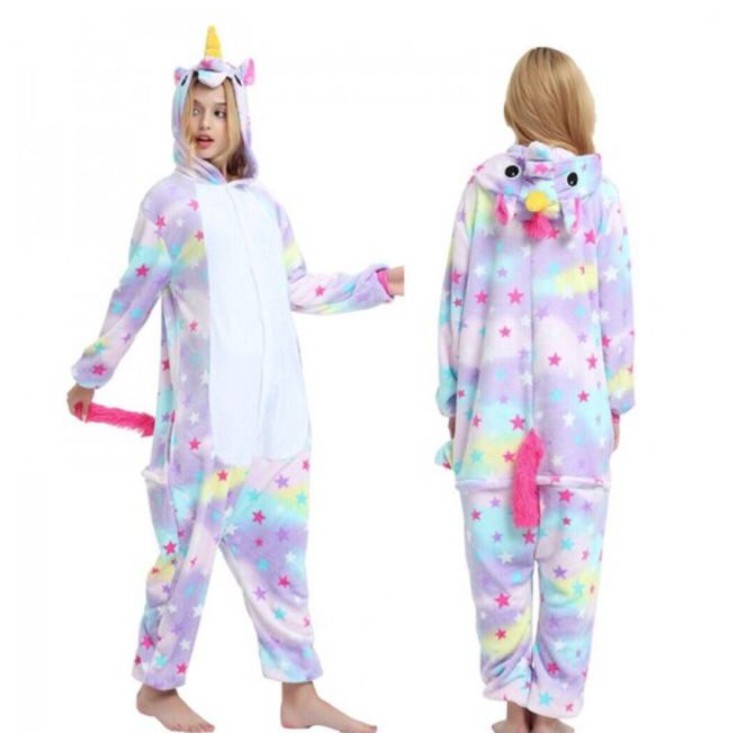 ONESIE UNICORN STAR RAINBOW KARAKTER PIYAMA KOSTUM COSPLAY DEWASA