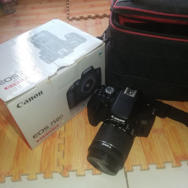 Camera Canon 750D second (bonus tas &amp; memory 8gb)