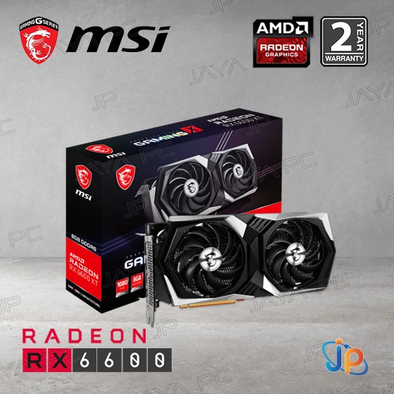 vga msi radeon rx 6600 xt gaming x 8gb   8 gb ddr6