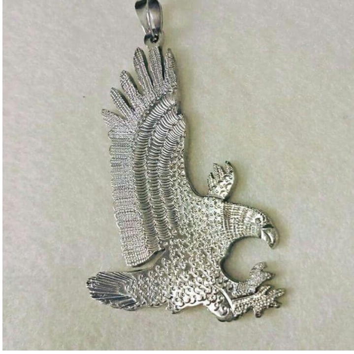 Aksesoris Kalung Pria Rajawali Profetik Monel Anti Karat Souvenir Hadiah Kado Natal Bahtera Mahanaim