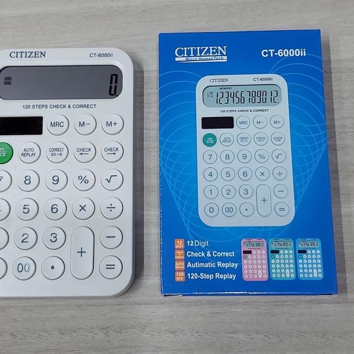

〖COD⭐〗 KALKULATOR CITIZEN CT 6000 II /6112 /3000II- 12 DIGIT - CHECK AND CORRECT - LAYAR BESAR - KALKULATOR MEJA DAGANG HARGA GROSIR >>/【Grosiran Murah✅】/[COD]/「BIG SALE」/【Original✔️】