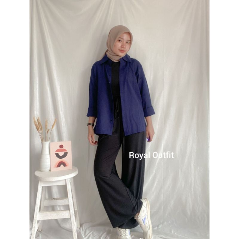 Kemeja Wanita Kimi Import Bahan Moscrepe Import Lembut dan Stretch Termurah Premium By Royaloutfit-8