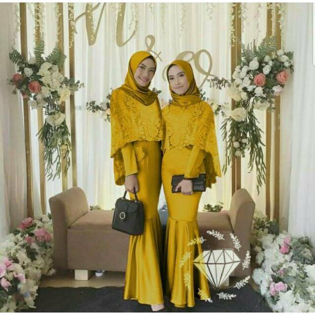 MAXY AZKA MERMAID, BRUKAT, VELVET, GAMIS, HIJAB, MUSLIM, DRESS