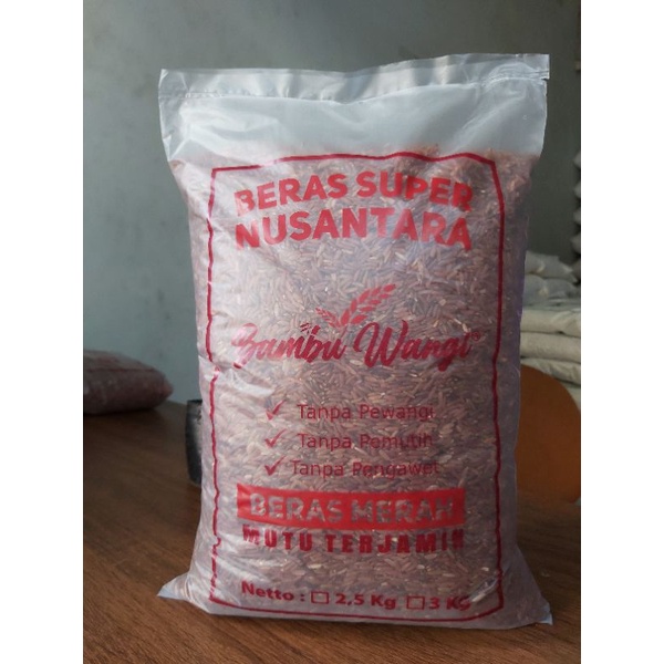 

Beras Merah - Merk Bambu Wangi 3 Kg
