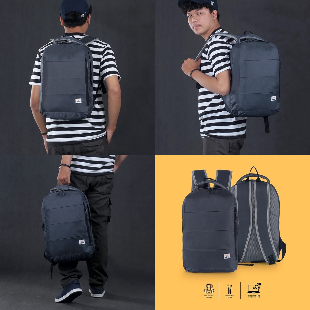 Tas Ransel Laptop 14Inch Elbrus Original Model Unisex Cewek Cowok Tas Punggung Backpack Tas Bahu Laptop 14inci