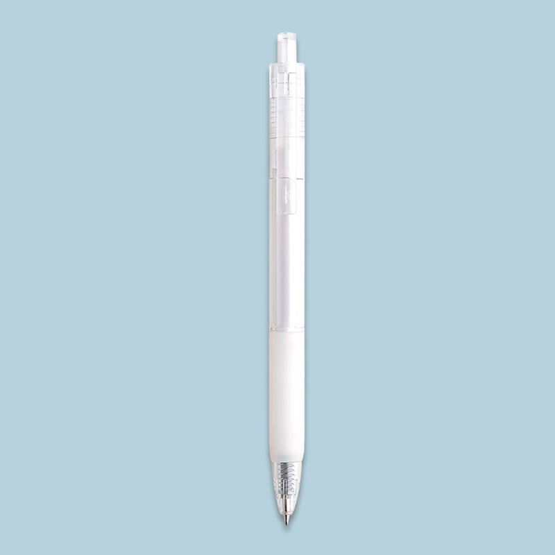 Yamata Pena Tekan Gel 0.5mm Superior Quality Black Ink Ballpoint / Pen Transparent Retractable Gel Pen